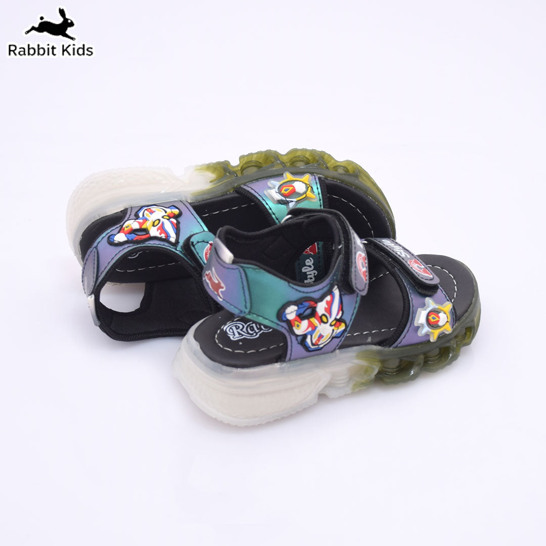 Kids Tredy LED Light Sandals – Lightweight Soft Sole Cartoon Summer Shoes for Boys | Rabbit Kids