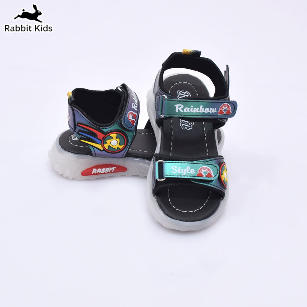 Kids Rainbow LED Light Sandals – Lightweight Soft Sole Comfortable Summer Shoes for Boys & Girls | Rabbit Kids