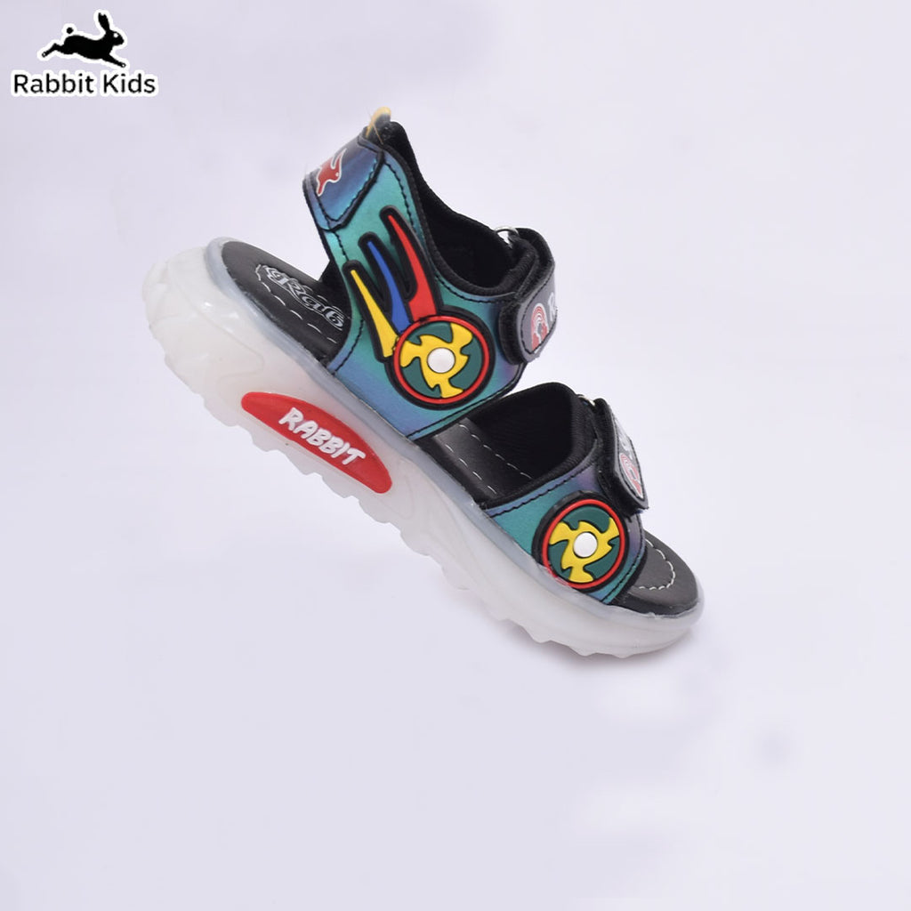 kids LED light sandals rainbow design lightweight soft sole comfortable children shoes rabbit kids Pakistan