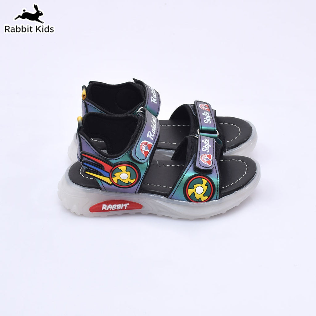 Kids Rainbow LED Light Sandals – Lightweight Soft Sole Comfortable Summer Shoes for Boys & Girls | Rabbit Kids