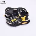Kids Boys Sandals Soft Comfortable Summer Shoes Anti-Slip Lightweight Casual Sandals for Children Yellow/Black