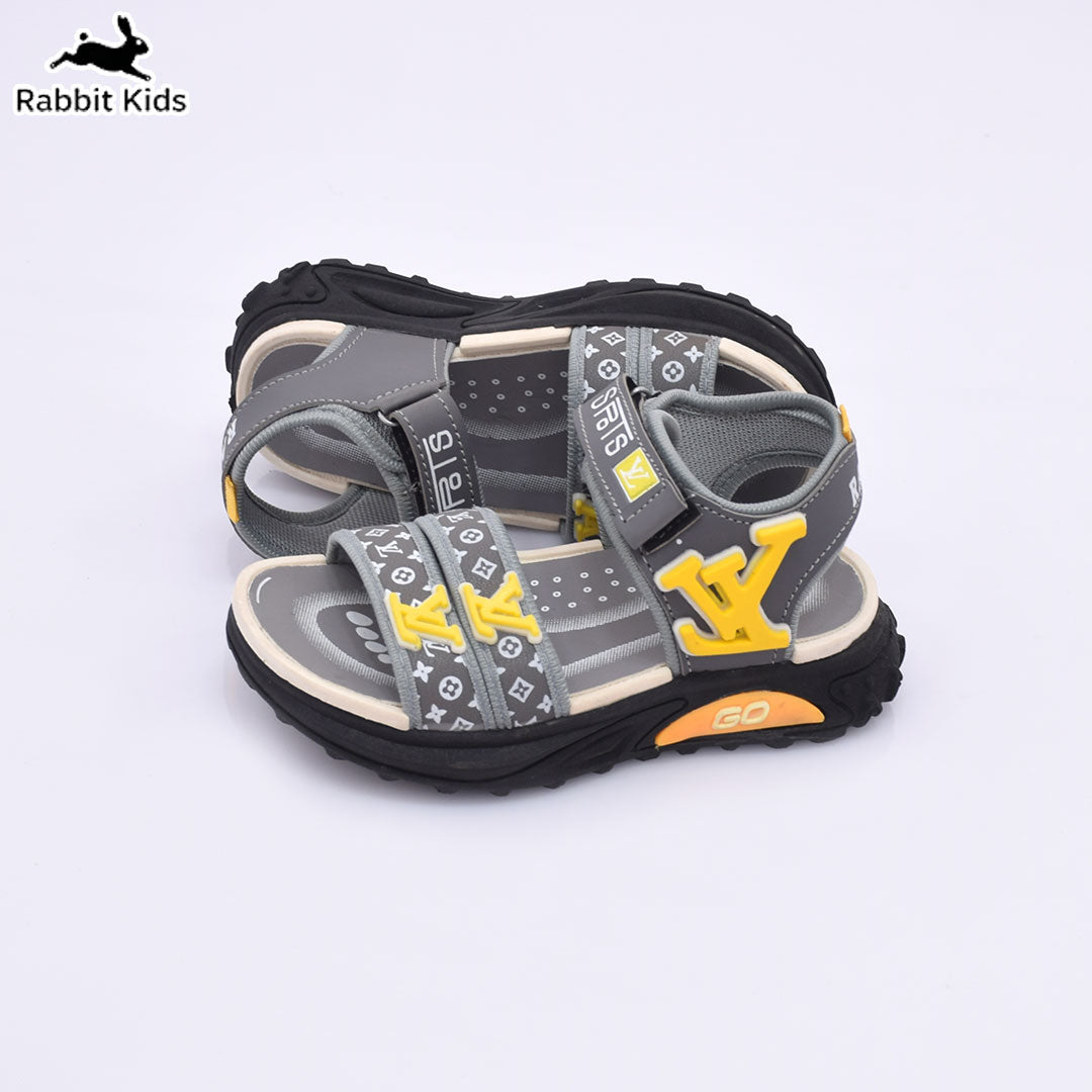 Kids Boys Sandals Soft Comfortable Summer Shoes Anti-Slip Lightweight Casual Sandals for Children Yellow/Grey
