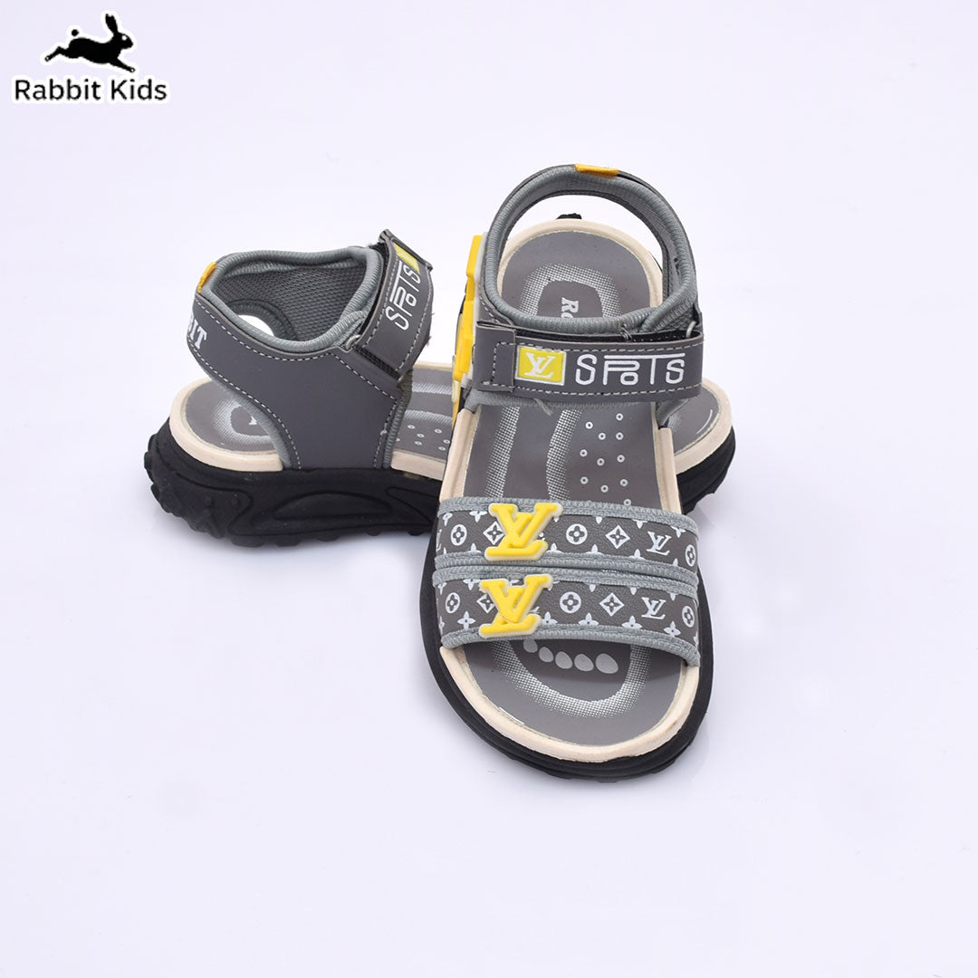 Kids Boys Sandals Soft Comfortable Summer Shoes Anti-Slip Lightweight Casual Sandals for Children Yellow/Grey