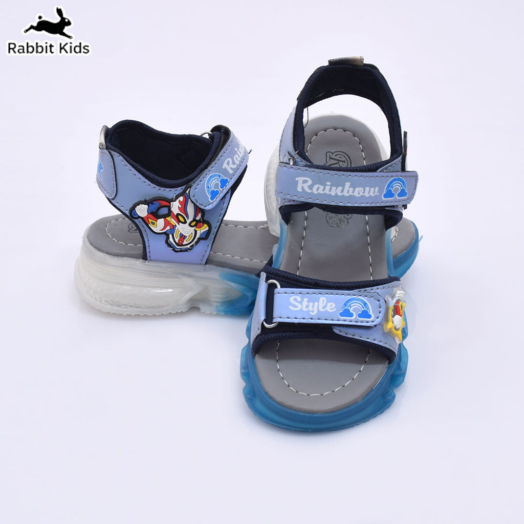 Kids Blue LED Light Sandals – Lightweight Soft Sole Comfortable Summer Shoes for Boys | Rabbit Kids