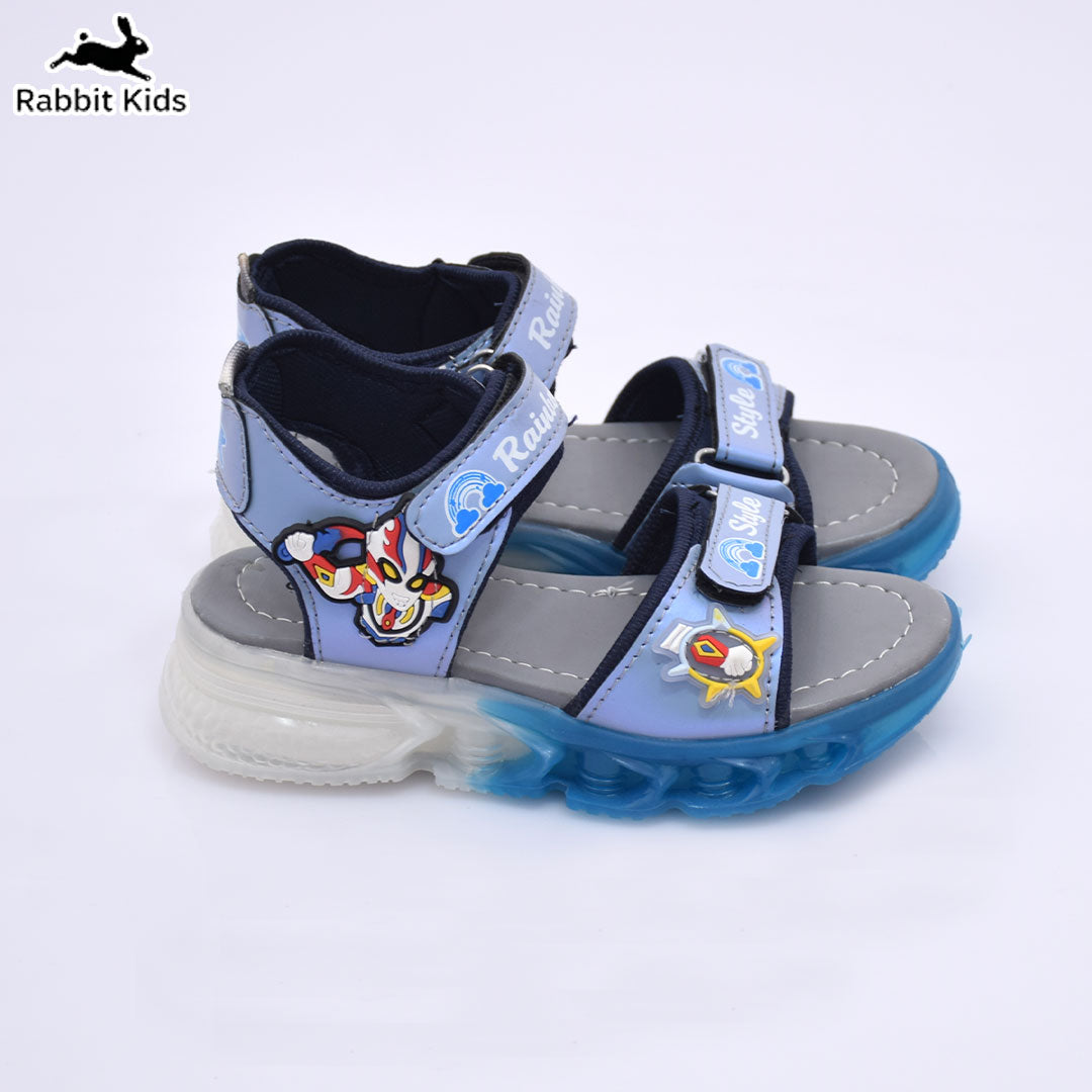 Kids Blue LED Light Sandals – Lightweight Soft Sole Comfortable Summer Shoes for Boys | Rabbit Kids
