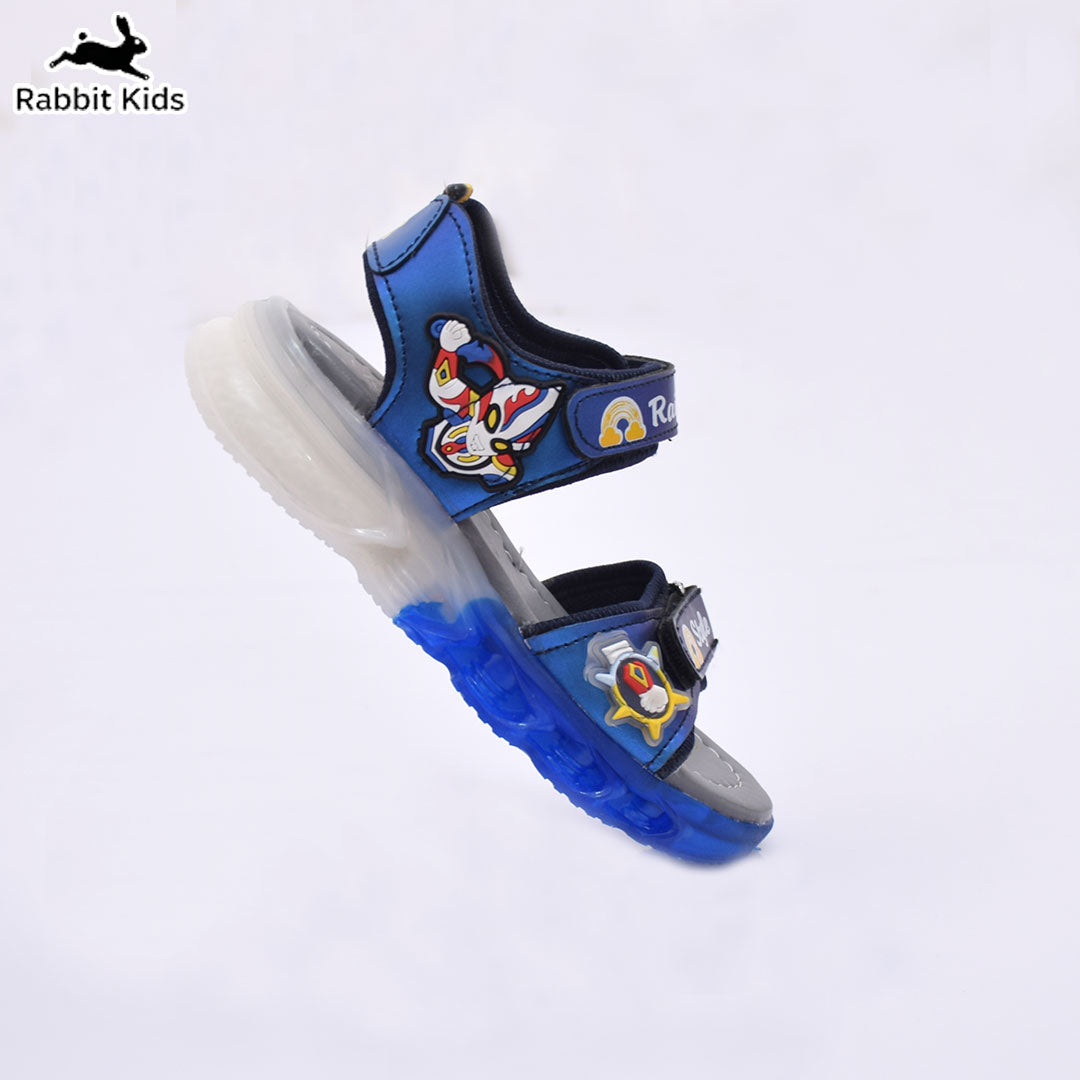 kids blue LED light sandals lightweight soft sole cartoon design glowing sole comfortable children shoes rabbit kids Pakistan